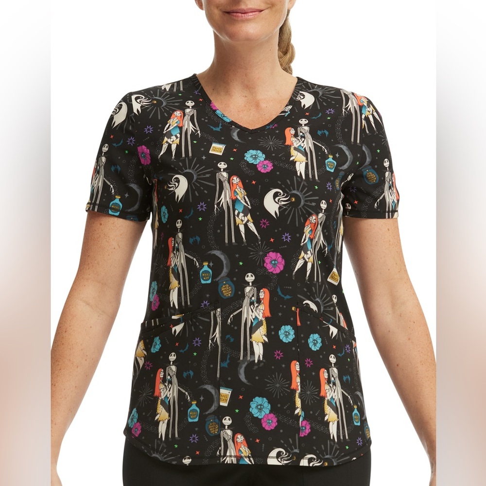 Nightmare Before Christmas Scrub Top